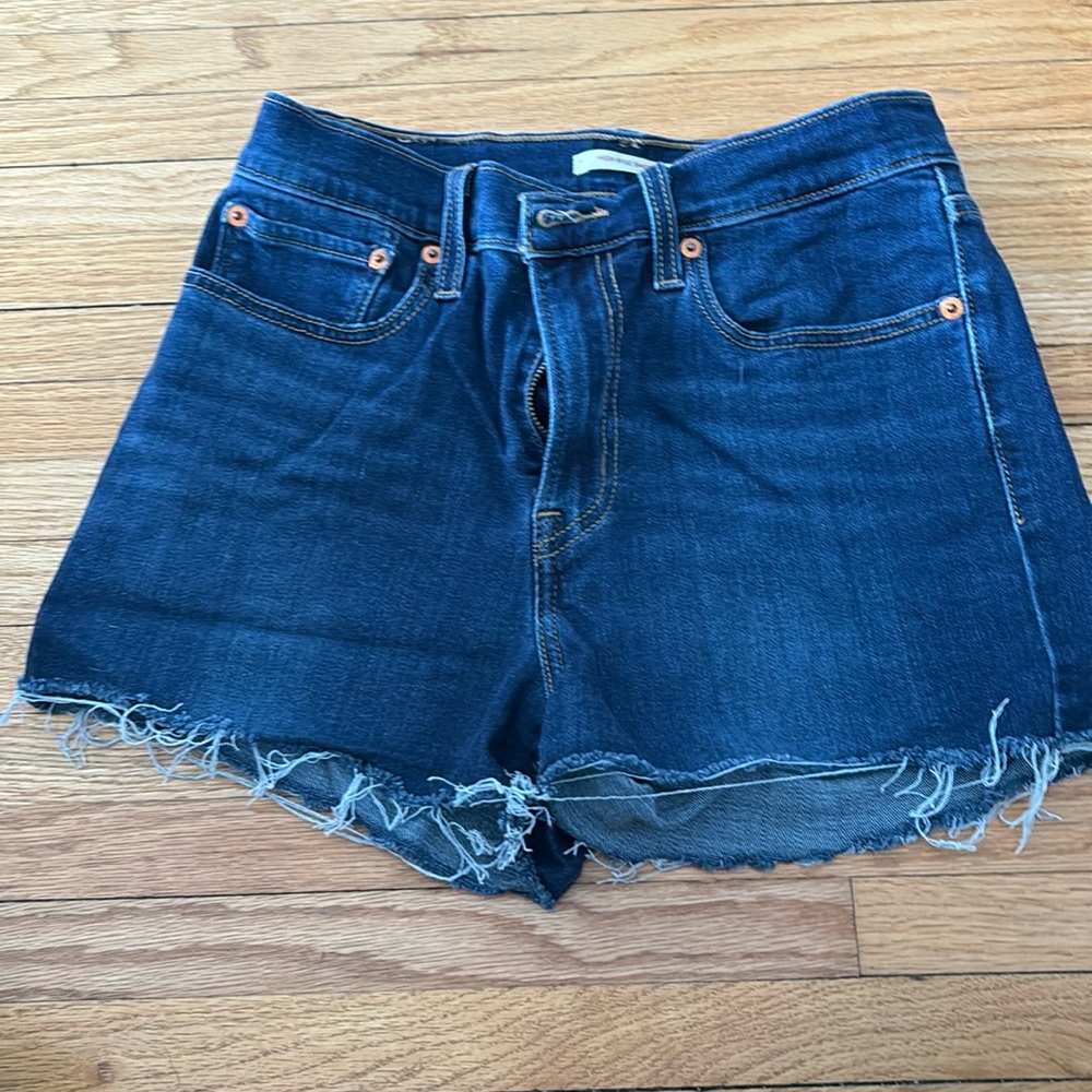 Levi high waisted jean shorts. Size 27